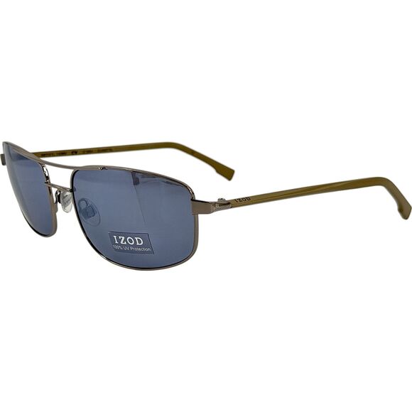 Izod IZ3504 Mens Metal Pilot Sunglass Gunmetal 59-18 Gray Polarized - Picture 1 of 5
